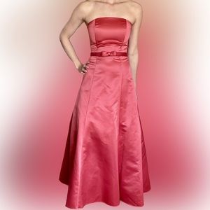 High Quality Floor Length with Voluptuous Skirt Pink Jessica McClinktock Dress